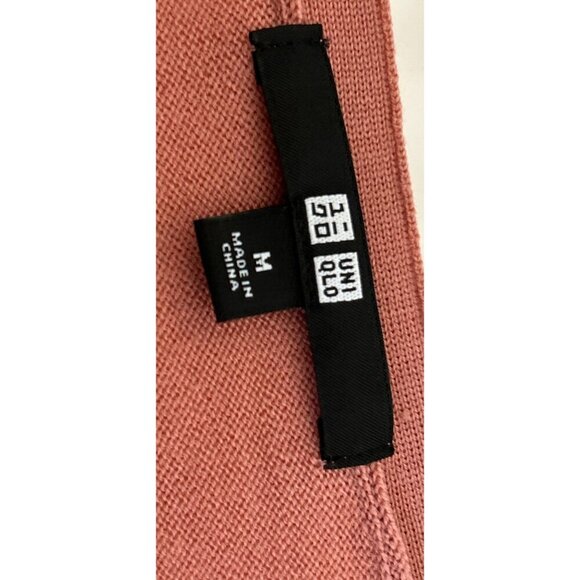 Uniqlo Womens Pink Wool Button-Up Cardigan Sweater Size M - Picture 5 of 8